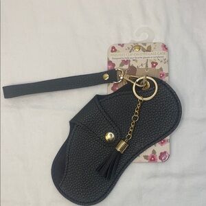 Wristlet Clip-On Eyeglass Case Black
